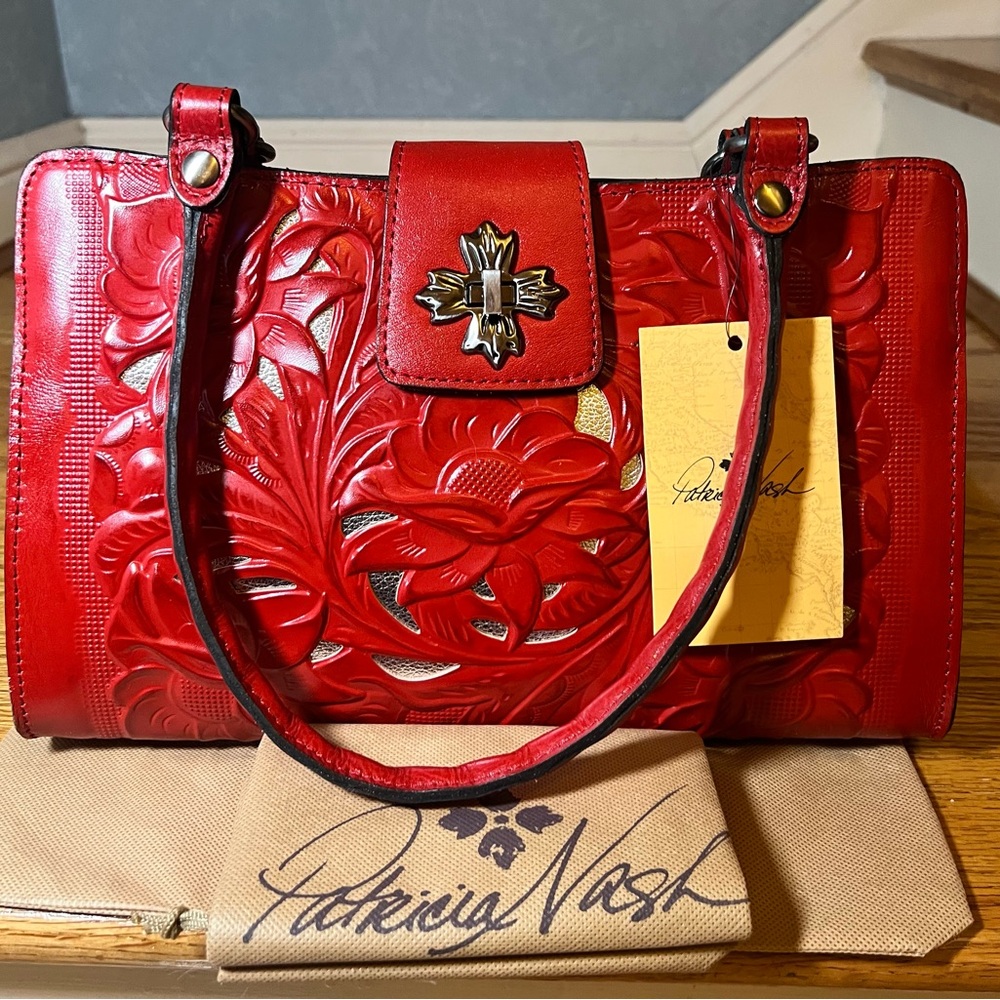 NWT Patricia Nash Tooled Leather Rosina - Picture 7 of 11